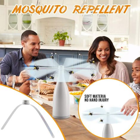 Ventilateur anti-mouches portable, répulsif contre les moustiques et les insectes, protection alimentaire contre les moustiques et les mouches (1/3)