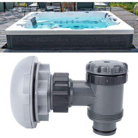 Filtro de entrada/salida ABS P6H1317 para piscinas elevadas con colador y válvula de pistón, compatible con Hnemix y Coleman. (1/5)