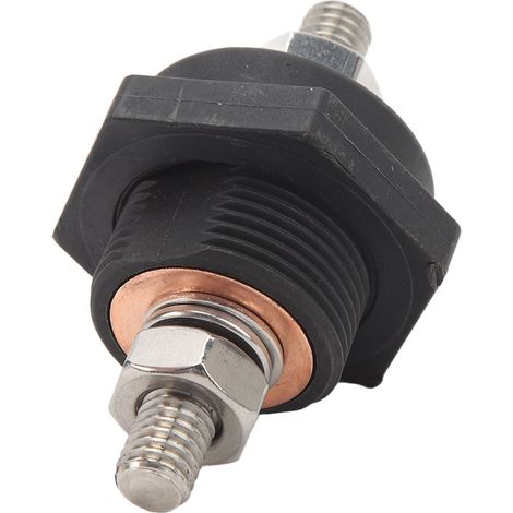 Connecteurs de bornes de batterie à panneau 3/8 pouce, 12 V CC, fiables et efficaces pour les systèmes d'alimentation des voitures, bateaux et yachts, noir (1/5)