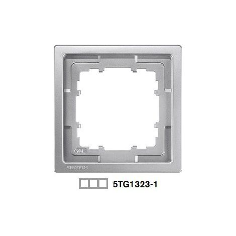 Marco 3 elementos Siemens Delta Style PLATINO METALIZADO 5TG13231