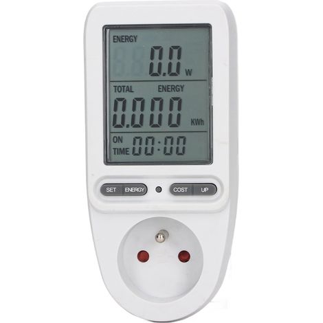 Prises électriques intelligentes avec affichage numérique, compteur d’énergie domestique, prises de surveillance connectées, fiche FR 230V (1/5)