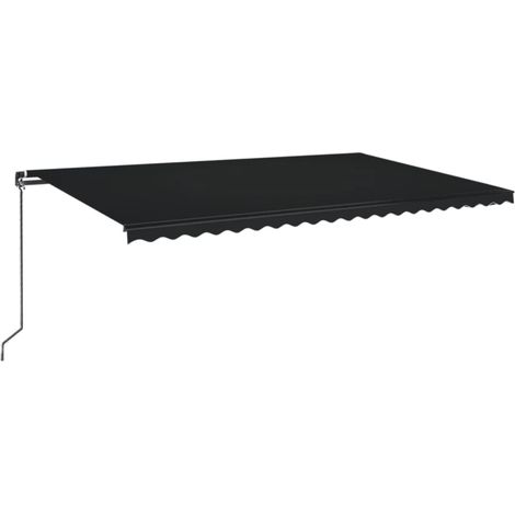 Maison Exclusive - Markise Manuell Einziehbar 500x350 cm Anthrazi