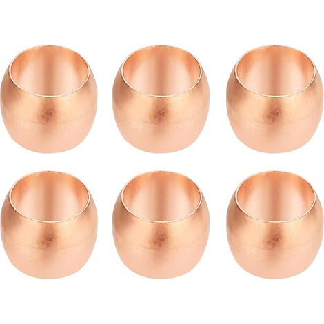 8mm Tube Embouts de Manchons Compression OD, 6Pcs Kit d'Assortiment Raccords à Virole en Cuivre pour Gaz d'Eau d'Air - 6mm (1/5)