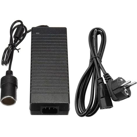 Convertisseur 220V 12V, Adaptateur Prise Allume-Cigare Secteur Electrique 120W, 10A Ac À Dc Adaptateur (1/4)