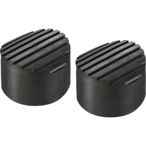 2Pcs Patin, Caoutchouc, Antidérapant, Rond, 76mm, Noir, Pour Échelle
