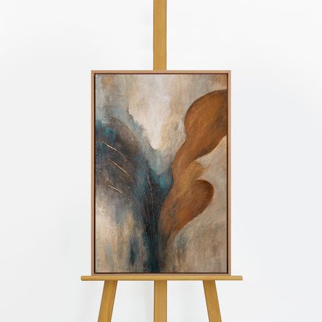 Gemälde Wind und Gold Rahmen Eichefarben 60x40 cm (1/5)