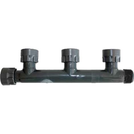 Colector de 3 Salidas - 1” H Giratoria x 3 Salidas 1” H Giratoria x 1” M  Oferta exclusiva