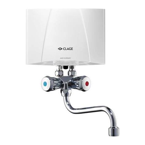 Clage – Chauffe-eau instantané 3,5 kW – Système ÜT 230 V – Fixation murale pour espaces réduits – Compact et performant (1/2)