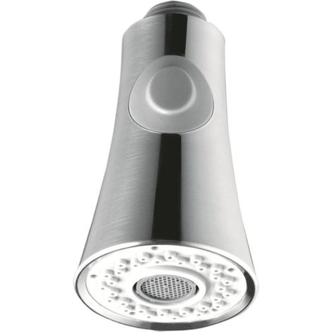 Pommeau de douche extractible de rechange - convient pour la cuisine, la salle de bain, le lavabo, etc. - 1 pièce, argenté (1/5)