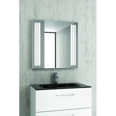 Specchio bagno 75x75 illuminazione led nascosta modello KAM-1391 kamalu