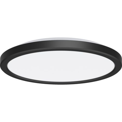 LED Deckenleuchte Edita mit Bewegungsmelder schwarz-weiß Ø 24 x 3 cm warmweiß (1/3)
