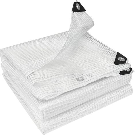 Lona impermeable de 4x6 m, 140 g/m², resistente a los rayos UV con ojales.