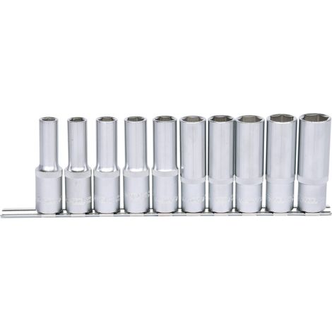 KS TOOLS  1/2"  juego  de llaves  de vaso  hexagonales  largas  10  piezas  10-19  mm  - 917.0615 (1/2)