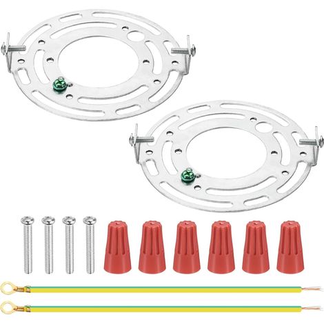 Kit de Support de Fixation Universel pour Luminaire de 105 mm (4,13"), 2 Ensembles de Barres Transversales de Lumière avec Plaque de Plafond Ronde et Vis pour Luminaire Mural (1/5)