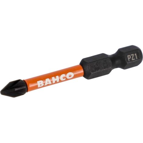 Bahco 1/4 Torsion Bits für Pozidriv Schrauben 50 mm - PZ2 - 10 Stk./Blisterpackung