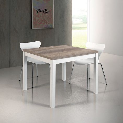BENTLEY - tavolo da pranzo quadrato moderno allungabile a libro in legno (1/3)