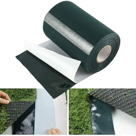 Ruban de pelouse auto-adhésif 15 cm x 10 m - Fixation facile et durable pour gazon artificiel (1/4)