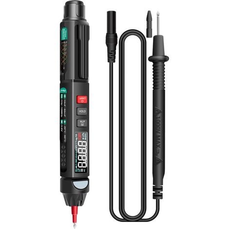 ANENG A3008 6000 comptage stylo numérique multimètre courant/tension/capacité/résistance/diode instrument de test mesure de tension sans contact,Vert, avec détection de séquence de phases (1/4)