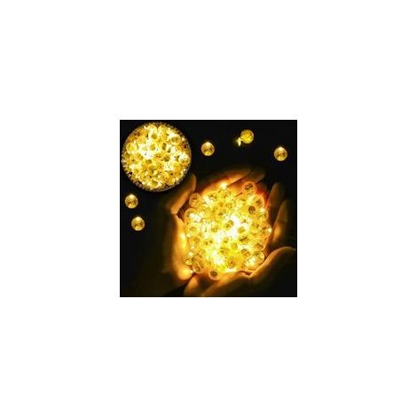 Lot de 100 mini lumières LED rondes pour ballons Blanc chaud Lumière de mariage Lumière clignotante colorée Pour anniversaire, Halloween, Noël, carnaval, bar, club Lanterne en papier (1/5)