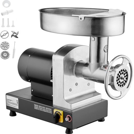 Mophorn Hachoir à viande, capacité de 14 lb/min, électrique avec accessoires, acier inoxydable pour cuisine