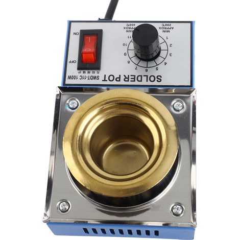Mini bac à soudure 100W 220V 38mm 250g thermostat réglable bain de soudage pour soudage et soudure (1/5)