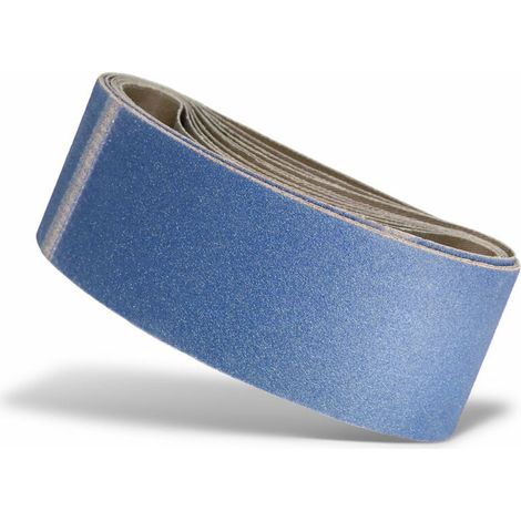 Blue Bandes abrasives, 457 x 75 mm, p. Ponceuses à bande portatives, Corindon de zirconium (Lot de 10) G100 (1/5)