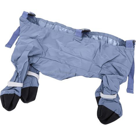 Bottes à bretelles pour chien, respirantes et imperméables, réglables, avec protège-pattes et ventre intégrés, idéales pour les promenades en extérieur sous la neige et la pluie (taille L). (1/5)