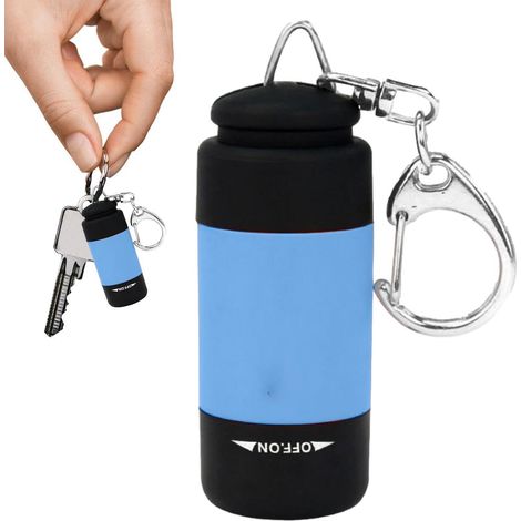 Petite lampe torche puissante Lampe torche LED lumineuse Petite et extrêmement lumineuse Lampe torche porte-clés, résistante à l'eau, idéale pour le camping et la course à pied