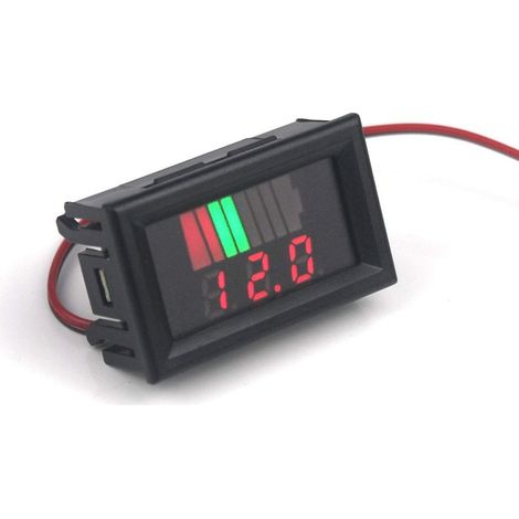 (Rouge)Jauge 12V 60V de Batterie de mètre de Tension de Moto de Marine de Moto de LED Digital de Digital (1/5)