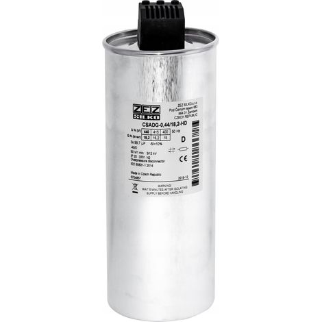 ZEZ-Silko-Kondensator 18,2 kvar 440 V Cn=3x99,75µF In=3x23,91A
