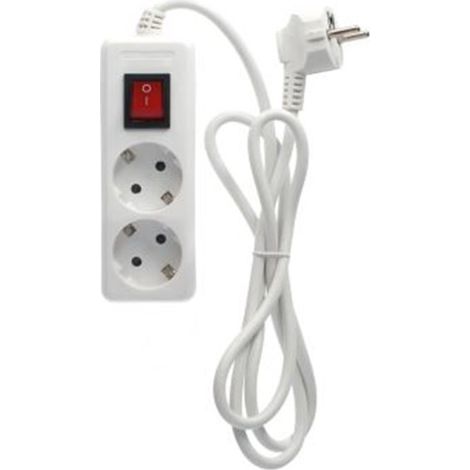 Base multipla Serie 2T Standard con interruttore (3x1,5mm) 3M Bianco