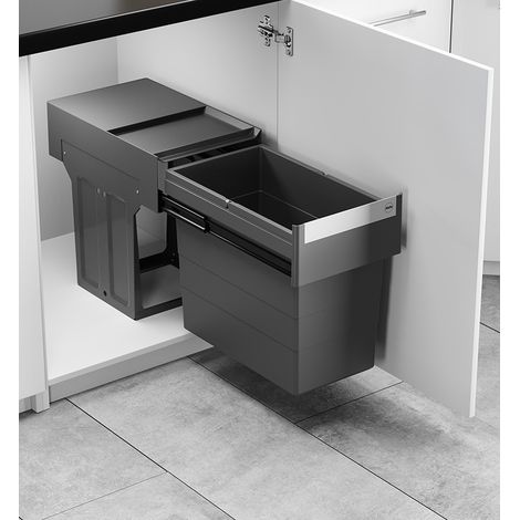 Poubelle de cuisine encastrable 28L Hailo AS Tandem (1/5)
