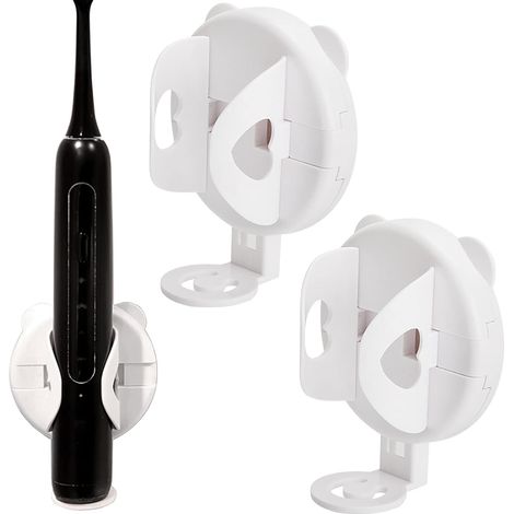 Porte brosse à dents électrique adhésif pour manches de moins de trois centimètres pour salle de bain sans perçage (1/5)