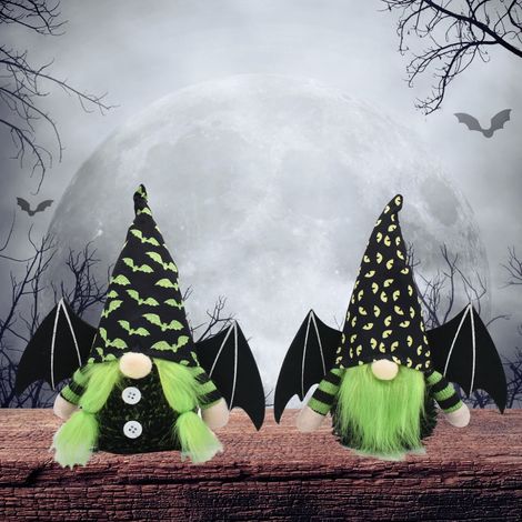 Nain Halloween - Décoration Table Sans Visage - 24 x 12 x 6 cm - Pour Intérieur Salon Fête - Lot de 2 (1/5)