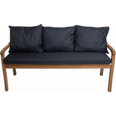 Coussins pour banc 150x60x7/3x50x56cm, coussins pour Banquette jardin Bleu foncé, coussins pour banc interieur, Coussins 3places pour balancelle (1/5)