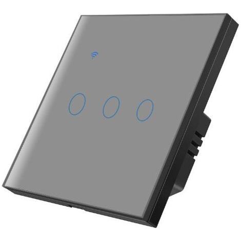 Interrupteur de rideau connecté Zigbee Alexa compatible avec Amazon Alexa et Google Home, interrupteur de rideau intelligent gris avec télécommande et fonction heure (1/5)