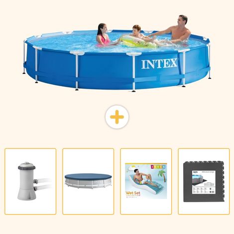 Intex Piscine Tubulaire Ronde - 366x76 cm - 5-pièces  S223 (1/5)