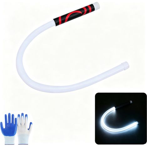 Irovami Barre LED blanche flexible – 3 modes, IP67, USB-C, 1800 mAh, urgence