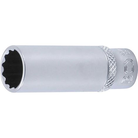 DOUILLE POUR CLÉ, DOUZE PANS, PROFONDE 6,3 MM (1/4'') 12 MM BGS 10712