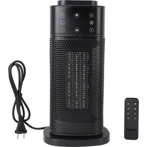 Ulisem Raumheizer mit Luftbefeuchter, Keramik für den Innenbereich, schnelles Aufheizen, oszillierend, elektrisch mit Thermostat, Fernbedienung, 3D-Flammeneffekt, tragbar für Zuhause und Büro