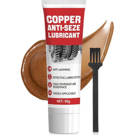 Graisse Haute Temperature, Graisse Mecanique, Graisse Cuivrée, Lubrification Efficace, Résistant aux Hautes Pressions, Utilisé Dans les Systèmes Freinage Automobile, Plaquettes Frein, 50g (1/5)