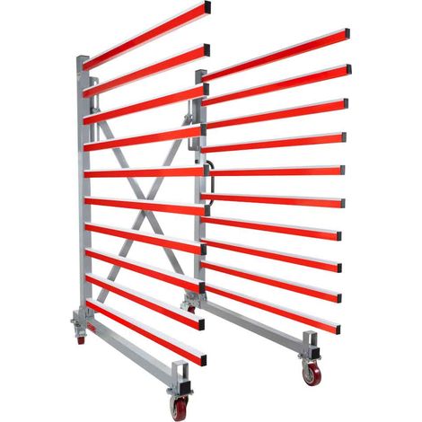 Carrello rastrelliera mobile estendibile per pannelli Holzmann taw140