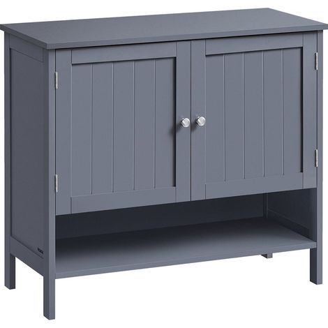 Meuble à chaussures organisateur à 3 niveaux étagère à chaussures style campagne moderne armoire indépendante avec étagère réglable 35 x 80 x 70 cm entrée gris