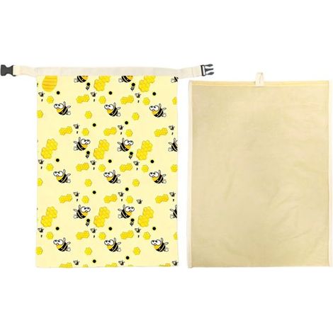 Sacchetto per il pane rimovibile in cera d'api 32 x 42 cm Sacchetto per il pane in cotone con chiusura a fibbia Sacchetto per la conservazione riutilizzabile Pagnotta (1/5)