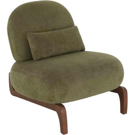 Chaise d'appoint sans accoudoirs en velours blanc avec pieds en bois massif - lot de 2 (1/5)