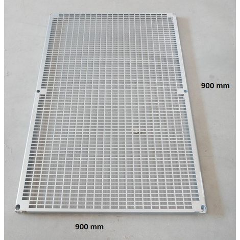 Platine métallique perforée 900x900mm acier galvanisé pour coffret 1000x1000mm PLOMBIERES