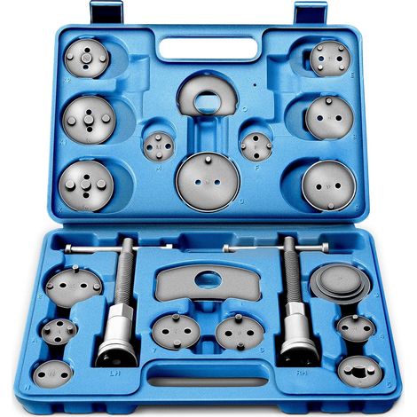 Jeu d'outils de démontage de piston d'étrier de frein 22 pièces, pour outils et adaptateurs de remplacement de disque, de mâchoire ou de plaquette, ensemble universel