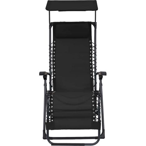 Maison Exclusive - Liegestuhl Klappbar Textilene Schwarz