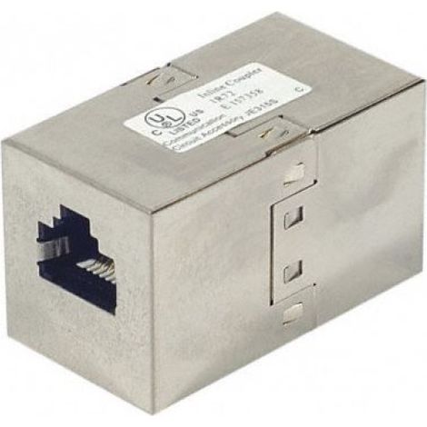 Adaptateur RJ45 femelle femelle CAT5e blindé - Monobloc Femelle/Femelle