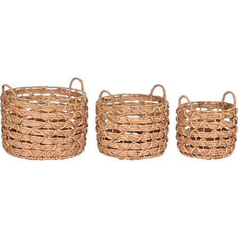 Panier tressé Jacinto élégance naturelle et déco - Naturel tressé élégant et robuste